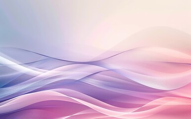 Fototapeta premium 3D Abstract Wave Shape Design in Gradient Purple and Blue with Light Pink Gradient Background, Featuring Smooth Glass Texture and Modern Futuristic Style with Clean Lines