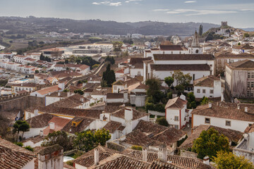 Fototapeta premium vision for the historic city of Óbidos in Portugal.