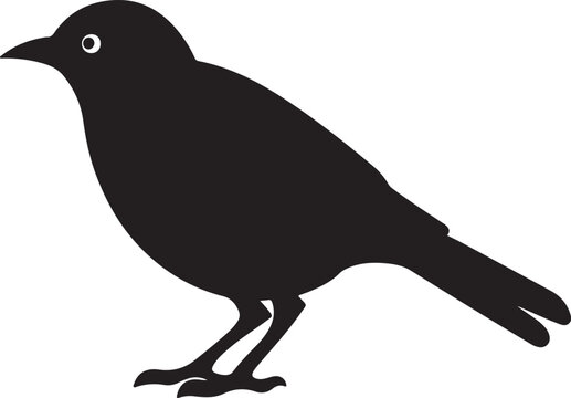 recommend clip art: Cuckoo Silhouette Vector Illustration White Background