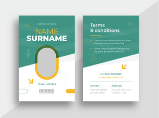Fototapeta premium Office ID card, elegant business company ID card, Identity Card Template Vector
