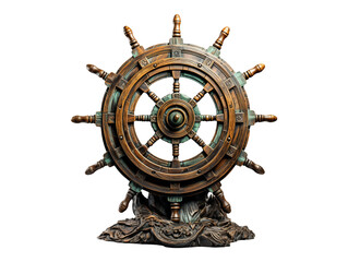 Obraz premium ship steering wheel