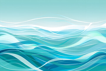 Fototapeta premium Abstract Blue Wave Pattern with Light Accents