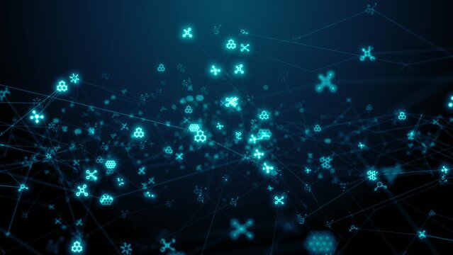 Healthcare Innovation Molecules Medical Data Technology Background 