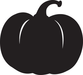 Halloween Pumpkin Silhouette Vector Illustration White Background