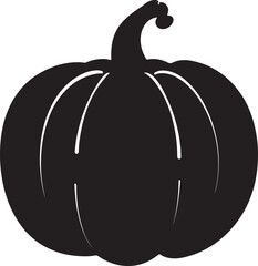 Halloween Pumpkin Silhouette Vector Illustration White Background