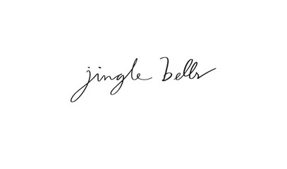 jingle bells text font calligraphy hand lettering script lettering black dark color decoration ornament happy holiday  merry christmas xmas happy new year 2025 2026 time calendar jingle bells december