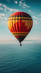 Fototapeta premium hot air balloon award winning photography, minimalist, commercial ads photo, advertising