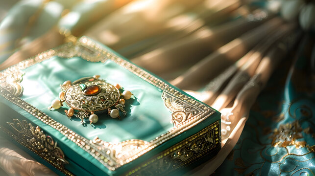 Perlis Malaysia June 21 2023  Wedding dowry or Hantaran Perkahwinan in Malay language consist of male and female accessories exchanged during the wedding Selective focus and toned imag : Generative AI
