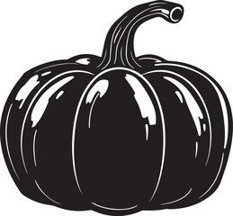 Halloween Pumpkin Silhouette Vector Illustration White Background