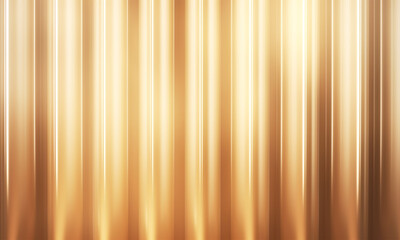 Obraz premium A golden corrugated glass texture overlay. A panel with luxury aesthetic backdrop, with acryl sheet like material. Gold background