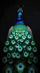 Obraz premium Peacock bird award winning photography, minimalist, commercial ads photo, advertising, stunning