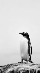 Fototapeta premium Penguin award winning photography, minimalist, commercial ads photo, advertising, stunning