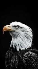 Obraz premium Bald Eagle award winning photography, minimalist, commercial ads photo, advertising, stunning
