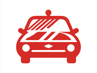 taxi sign isolated on white