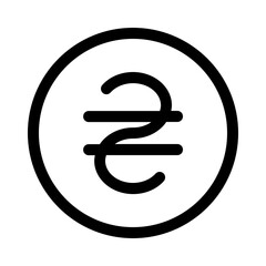 hryvnia icon with line style, perfect for user interface projects