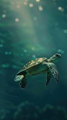 Fototapeta premium Turtle award winning photography, minimalist, commercial ads photo, advertising, stunning