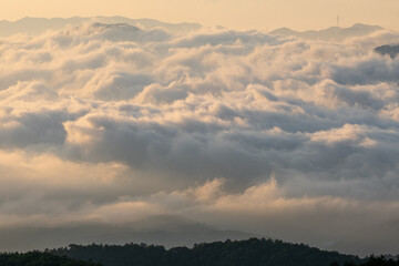 sunset in the mountains