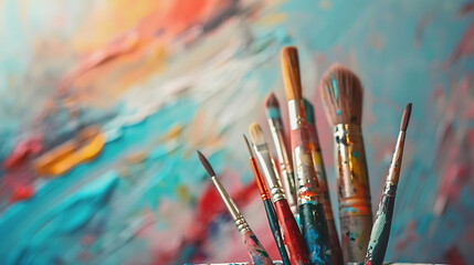 A set of drawing brush isolated on a plain background