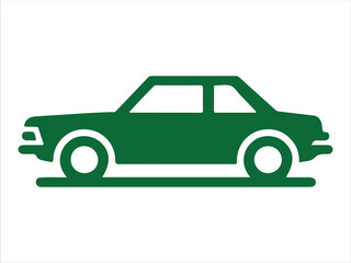 green car icon on a white background