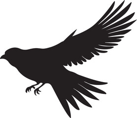 Nightjars Bird Silhouette Vector Illustration White Background