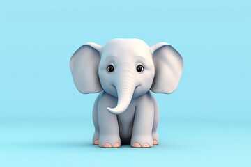 Fototapeta premium 3d elephant wildlife animal mammal.