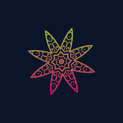 design pattern star shape with gradient color