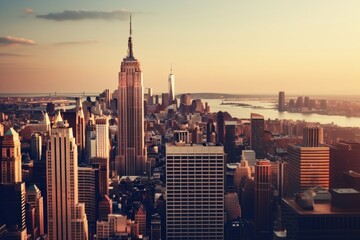 American Flag architecture cityscape landmark.