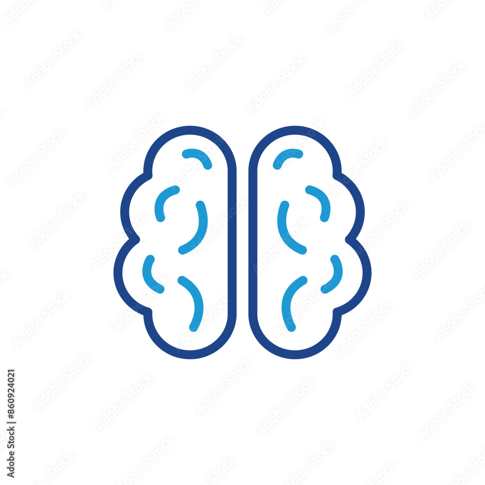 Poster brain icon vector for web site computer and mobile app