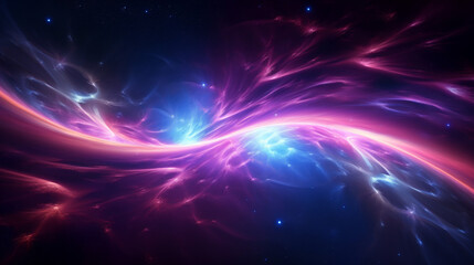Interstellar Plasma Waves an extraordinary astrophotography image with purple and pink light background 