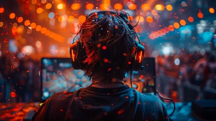 A lifelike scene of a gamer celebrating a major win, with confetti filling the air and an enthusiastic crowd cheering in the background.