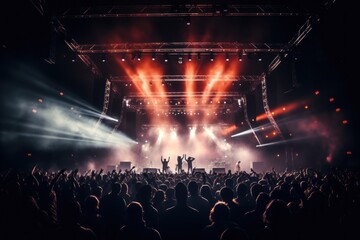 Rock concert festival music light.