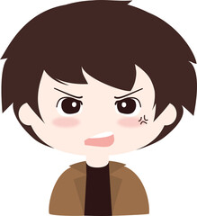 angry boy, little boy with hair, little boy, little child, mood little child with hair