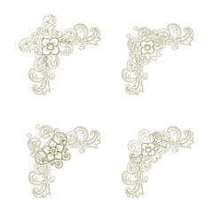 Classic Vitage Wedding Ornaments Frames Separator Elements Classic Vintage Wedding Invitation Hand Drawn Ornate the Calligraphy Poster Victorian Style