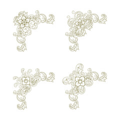 Classic Vitage Wedding Ornaments Frames Separator Elements Classic Vintage Wedding Invitation Hand Drawn Ornate the Calligraphy Poster Victorian Style