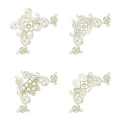 Classic Vitage Wedding Ornaments Frames Separator Elements Classic Vintage Wedding Invitation Hand Drawn Ornate the Calligraphy Poster Victorian Style