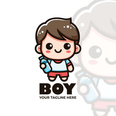 The Cute Boy Logo Design