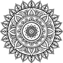 large seamless circular paisley design with leaves