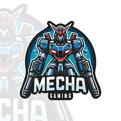 Mecha Gaming Robot Logo Design