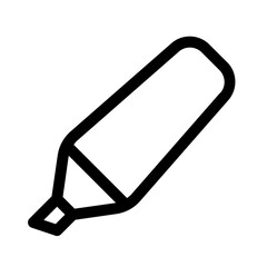 highlighter icon with line style, perfect for user interface projects