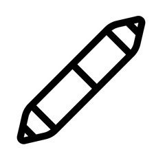 twin pencil icon with line style, perfect for user interface projects