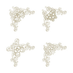 Classic Vitage Wedding Ornaments Frames Separator Elements Classic Vintage Wedding Invitation Hand Drawn Ornate the Calligraphy Poster Victorian Style