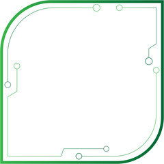 green tech frame border png transparent background