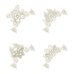 Classic Vitage Wedding Ornaments Frames Separator Elements Classic Vintage Wedding Invitation Hand Drawn Ornate the Calligraphy Poster Victorian Style