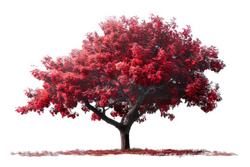 Obraz premium red tree isolated on transparent background