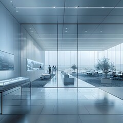 Modern Office with Desert View