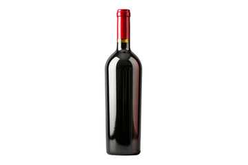 red wine bottle isolated on transparent background