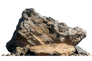 rock with mountains isolated on transparent background