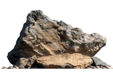 rock with mountains isolated on transparent background
