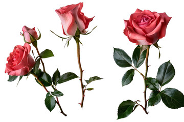 roses isolated on transparent background
