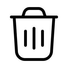 garbage basket icon with line style, perfect for user interface projects